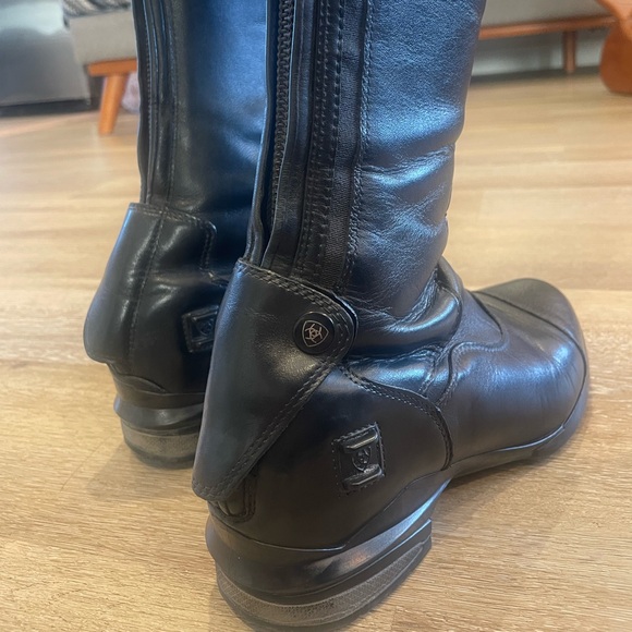 Ariat “Nitro Max” Tall Black Leather Horseback Riding Boots - Picture 3 of 7